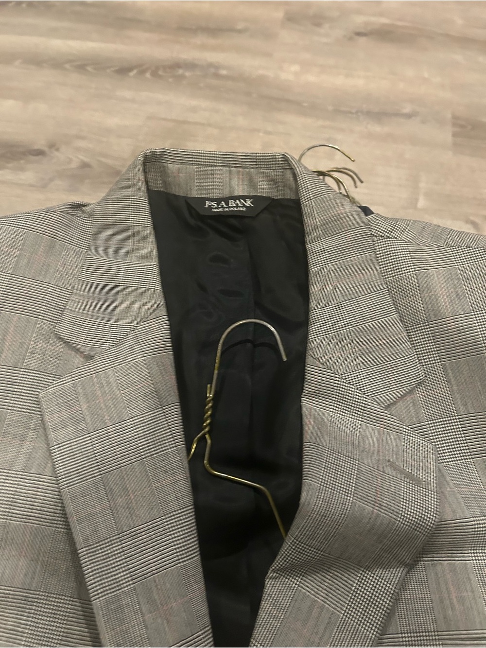 Jos. A. Bank Light Gray Glen Plaid Sport Coat